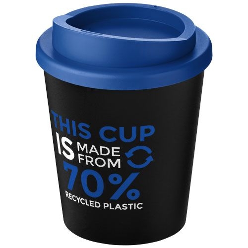 PF210454-7Americano® Espresso Eco 250 ml recycelter Isolierbecher _ schwarz_mittelblau