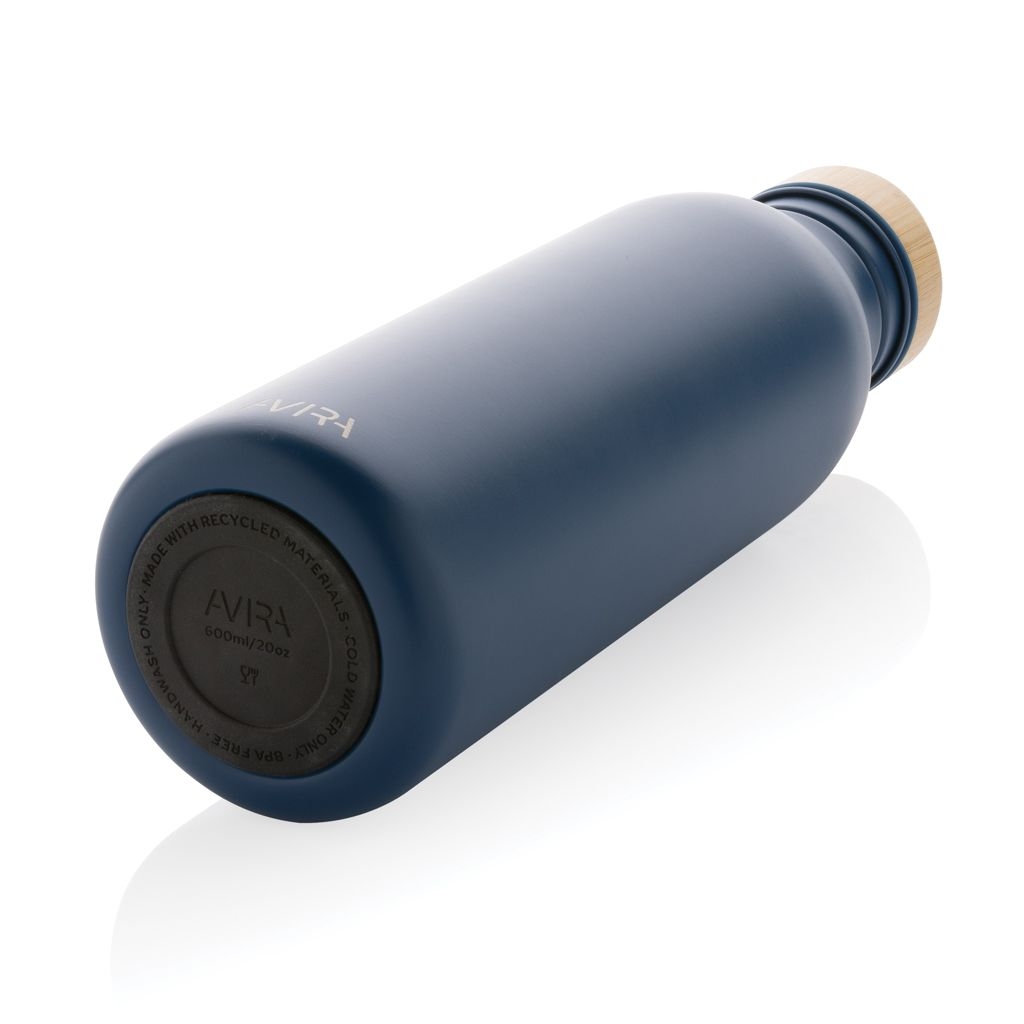 XDP438_06-5Avira Alcor 600ml Wasserflasche aus RCS rec. Stainless-Steel_ navy blau