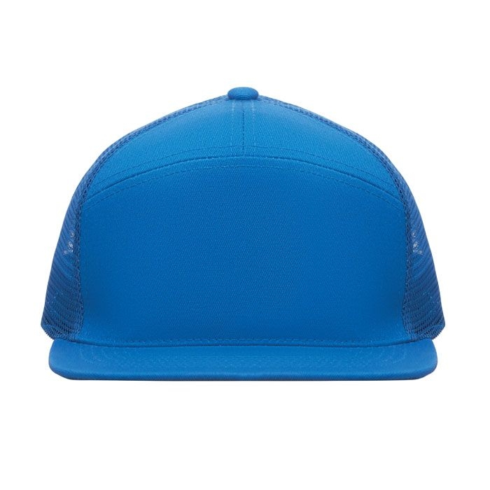 MO2866-37Bead Flache Kappe 7 Panels_ koenigsblau