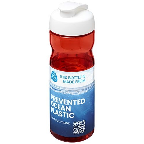 PF210097-18H2O Active® Eco Base 650 ml Sportflasche mit Klappdeckel_ rot_weiss