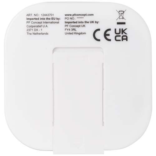 PF124437-1Dofida kabelgebundene Ohrhoerer Typ-C mit Aufbewahrungsbox aus recyceltem Kunststoff_ weiss