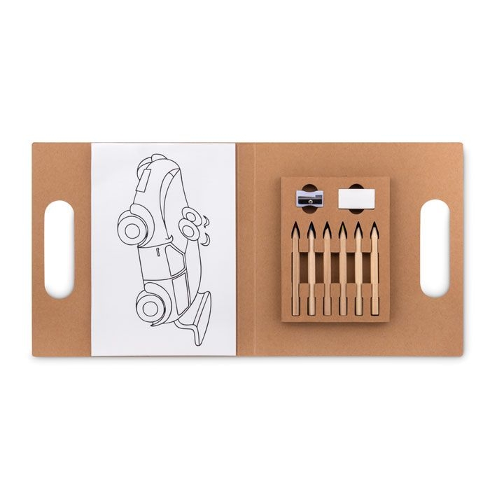 MO9544-13Folder2 Go Malset mit 6 Buntstiften_ beige