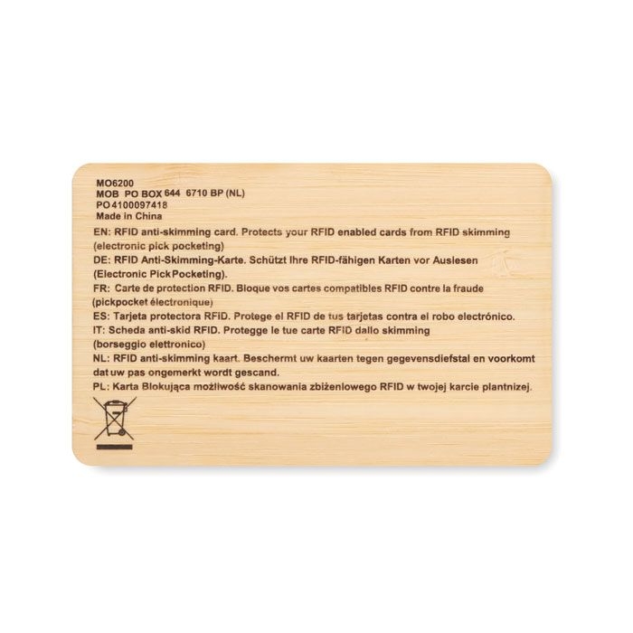 MO6200-40Custos _ RFID Karte aus Bambus_ holz