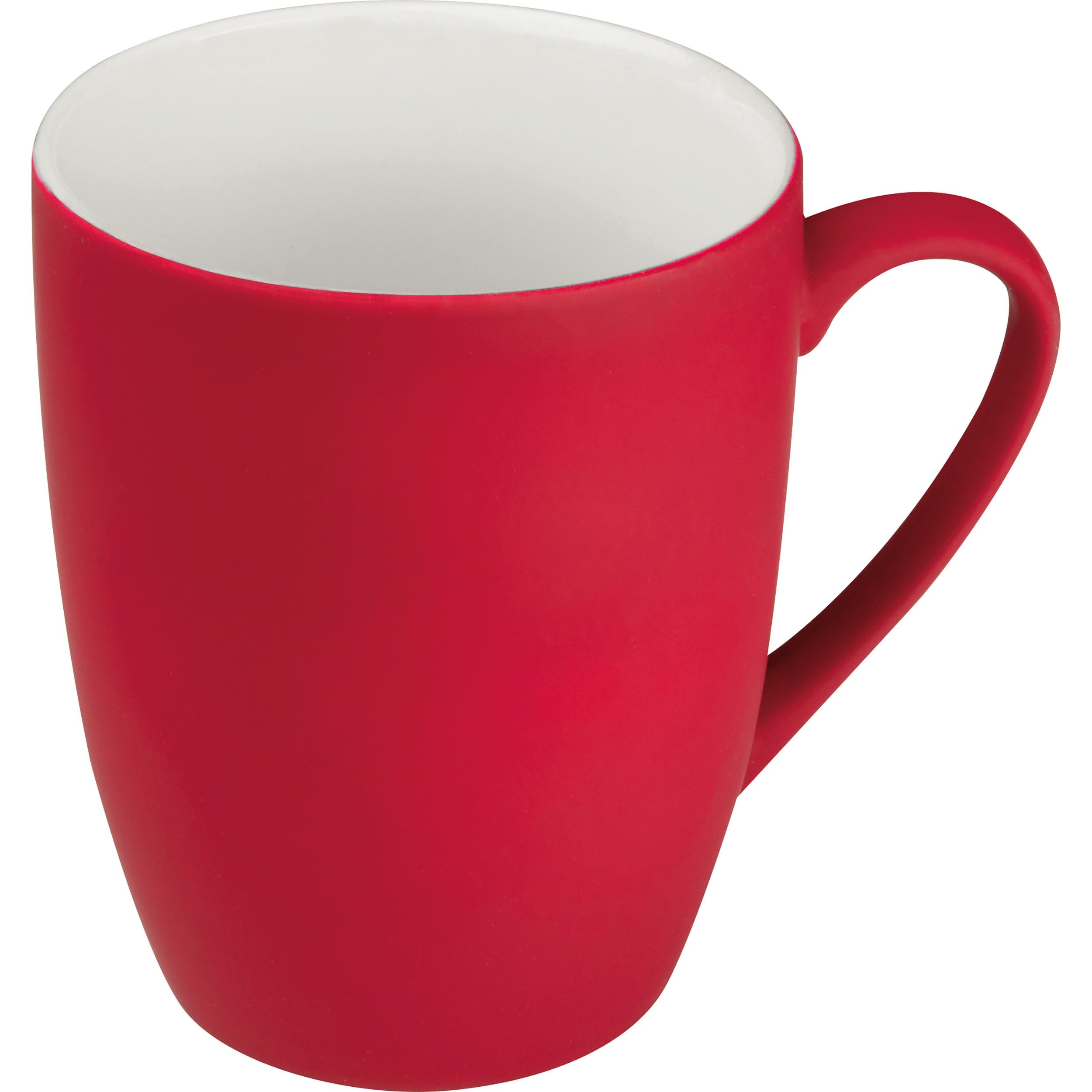 MA80655-05Tasse aus Porzellan_ aussen gummiert_ 300ml JUDYTA_ rot
