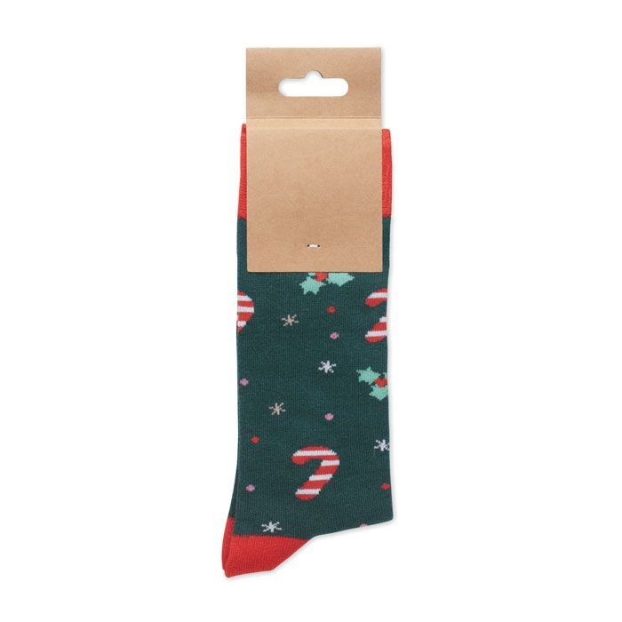 CX1574-09Soc Medium Weihnachtssocken M_ gruen