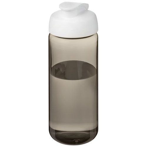 PF210445-6H2O Active® Octave Tritan™ 600-ml-Sportflasche mit Klappdeckel_ kohle_weiss