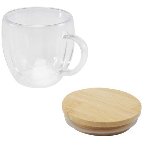 PF113419-1Lenora 250 ml Glasbecher mit Bambusdeckel_ transparent klar