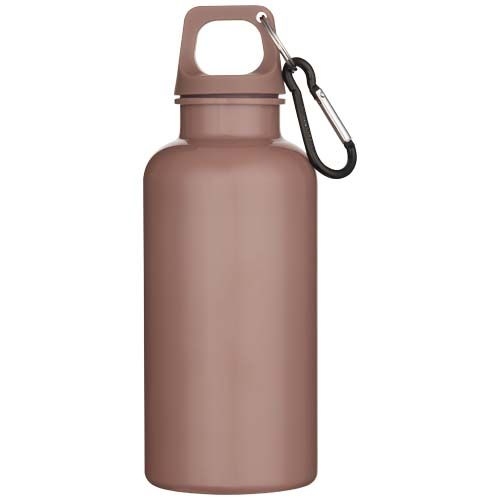 PF100863-4Oregon 400 ml einfarbige RS-zertifizierte Trinkflasche aus recyceltem Kunststoff mit Karabinerhaken