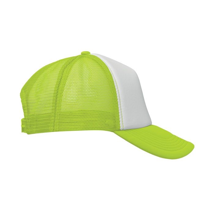 MO2269-84Bubble Truckers Cap_ weiss_neongelb