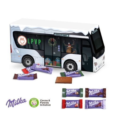 CD95170-013D Adventskalender _Bus_ mit Milka Schokolade_ Motiv-Vorlage
