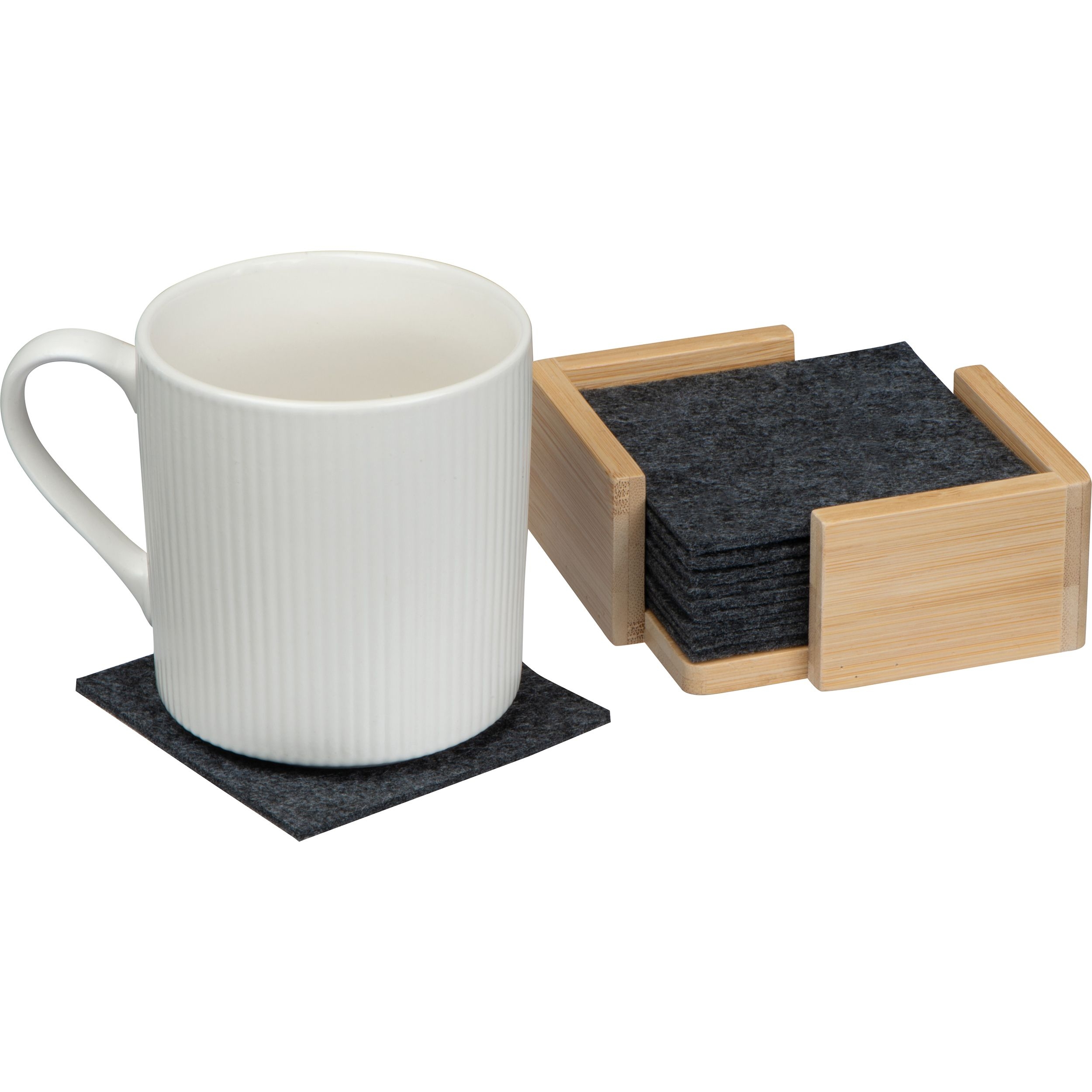 MA83862-7710 Filzuntersetzer im Bambusstaender CELESTE_ anthrazit