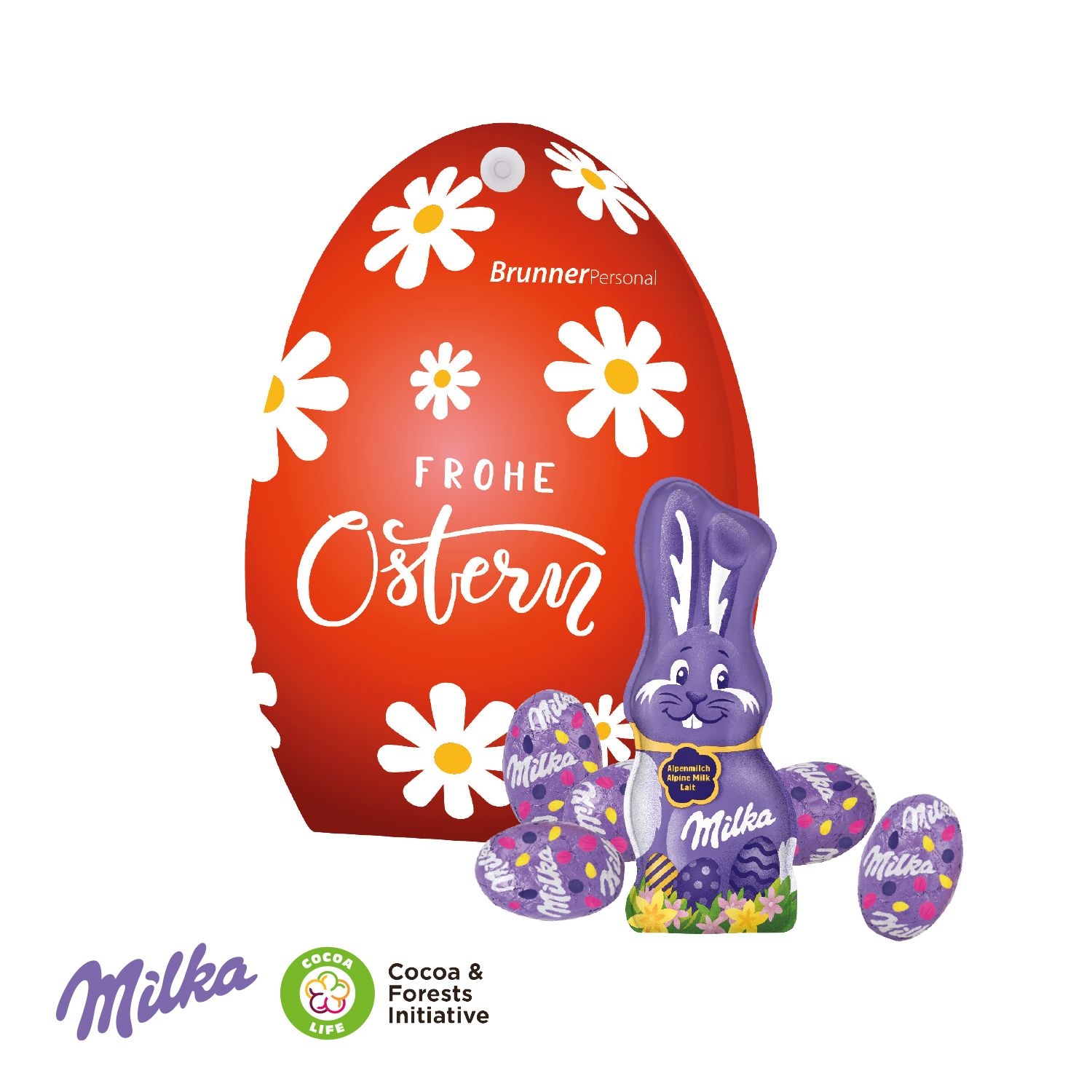 CD94687-01Werbe-Osterei mit Schokoladenmischung von Milka_ Milka Schokomischung