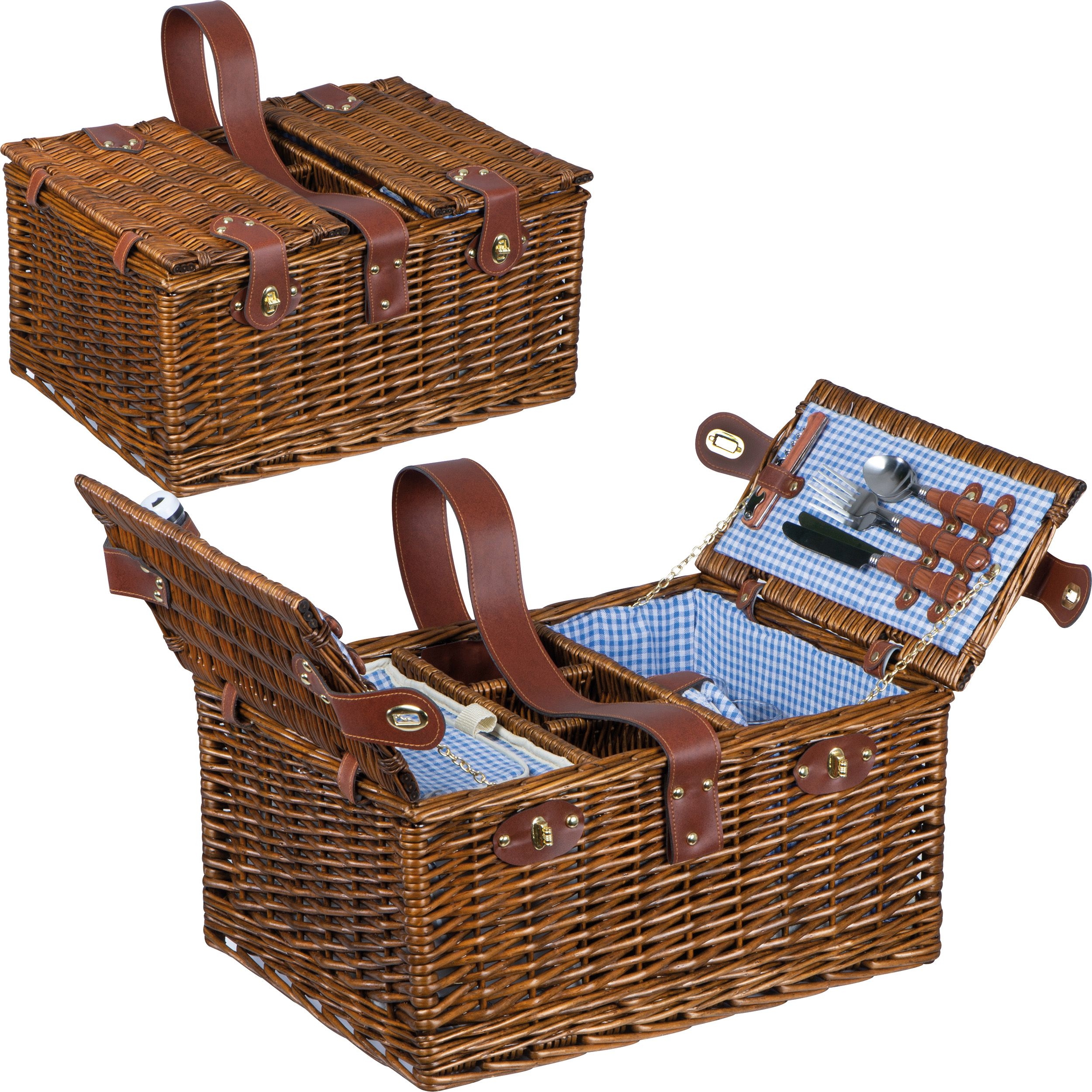 MA61276-01Picknickkorb fuer 4 Personen GILLIAN_ braun