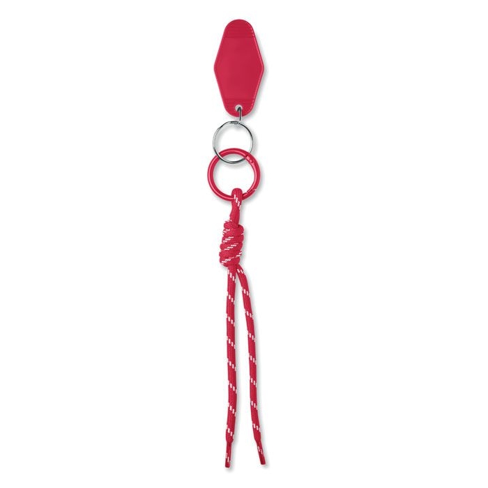 MO3167-05Keybraid Schluesselring mit Schnur_ rot