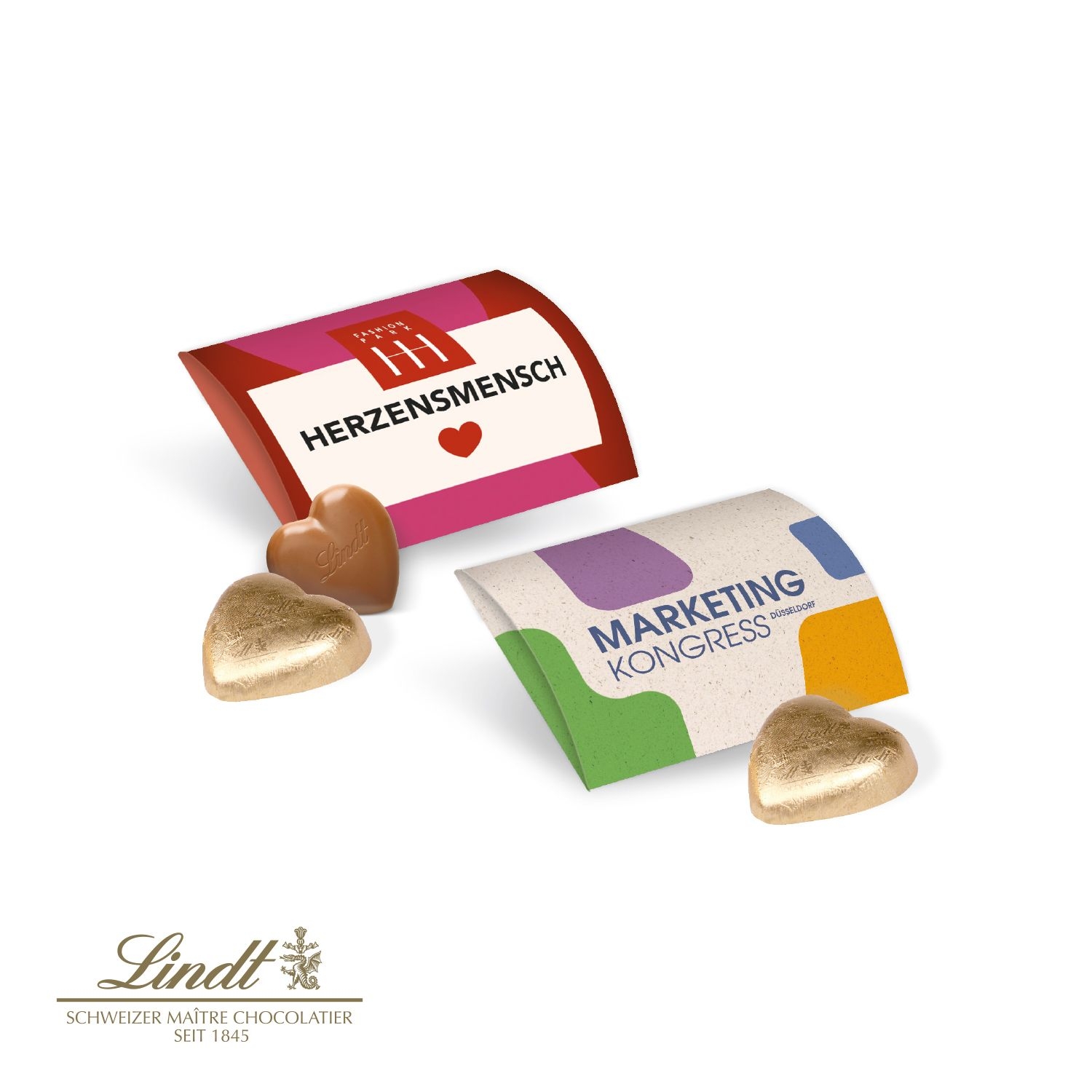 CD91238-01Lindt Herz_ 5 g im Werbebriefchen_ Lindt Schokoherzen