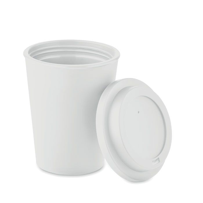 MO6582-06Nola Doppelwandiger Becher PP 300ml_ weiss