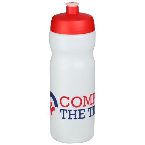 PF220201-10Baseline® Plus 650 ml Sportflasche_ rot_transparent weiss