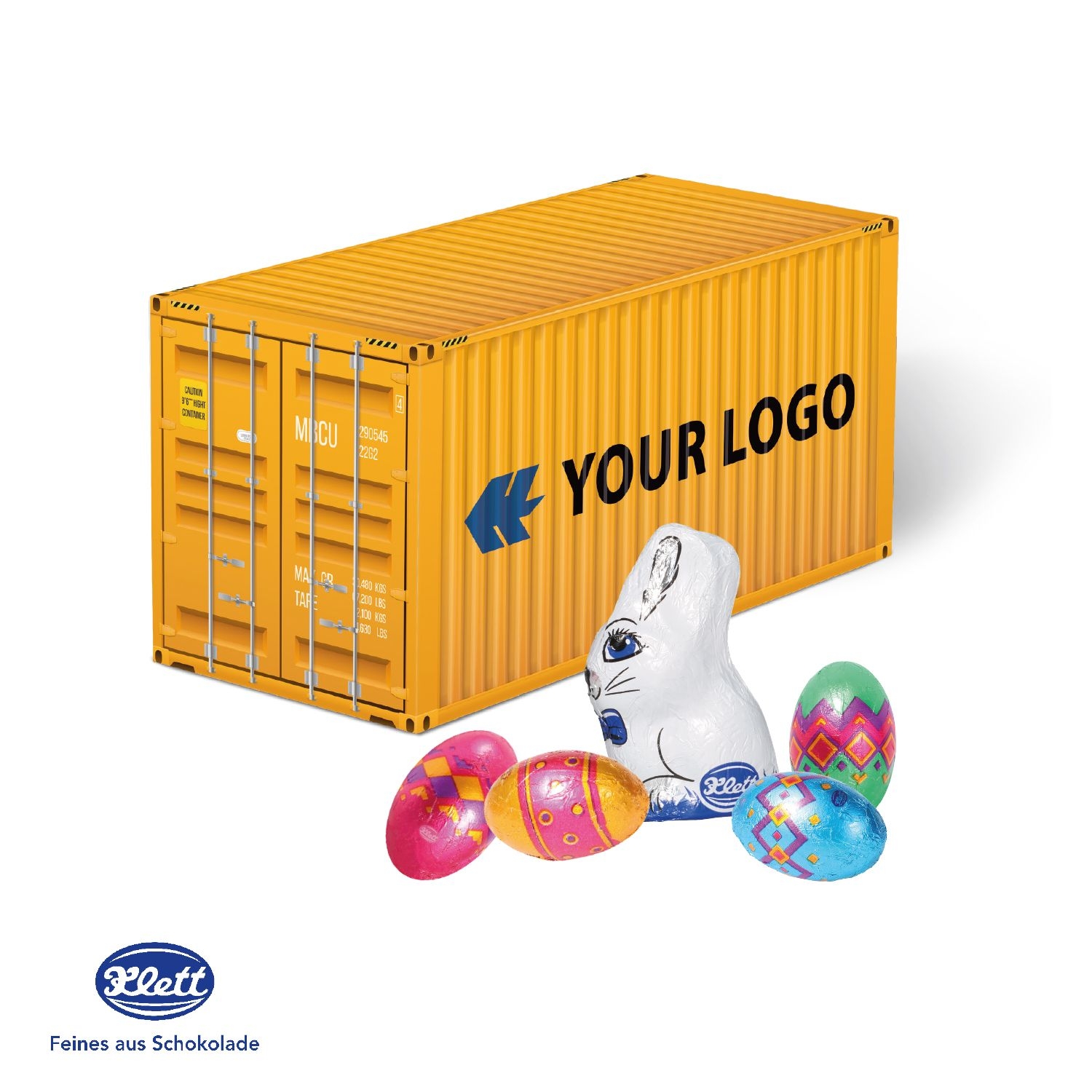 CD947183D Praesent Container Ostern mit Klett Schokoladenmischung