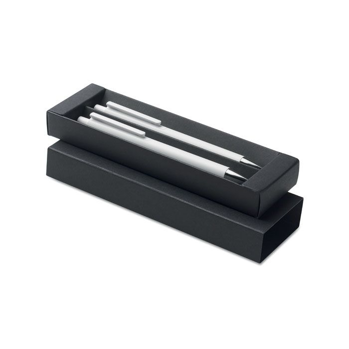 MO2567-06Orwell Schreibset recyceltes Alu_ weiss