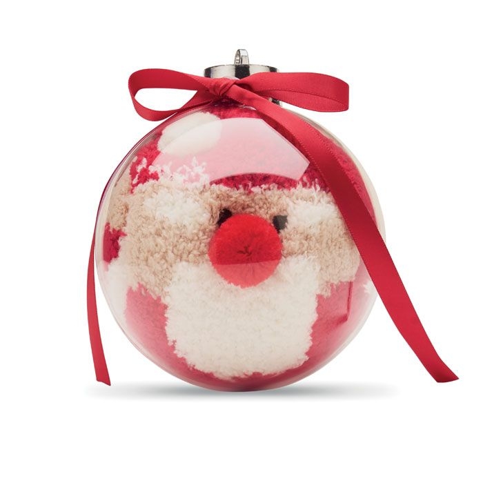CX1586-05Snug L Weihnachtsbaumkugel mit Socken_ rot