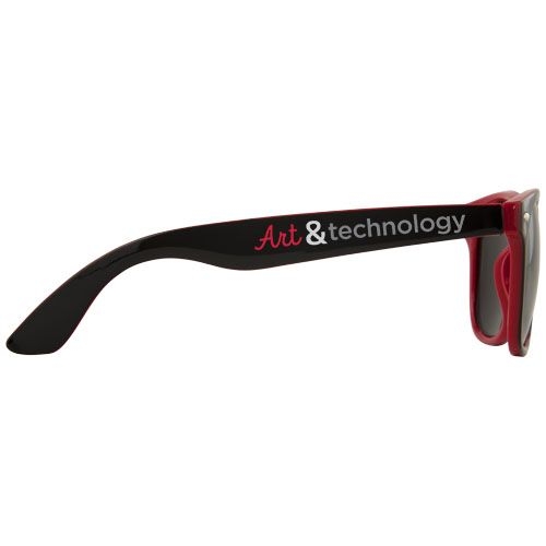 PF100500-3Sun Ray Sonnenbrille mit zweifarbigen Toenen_ rot_schwarz