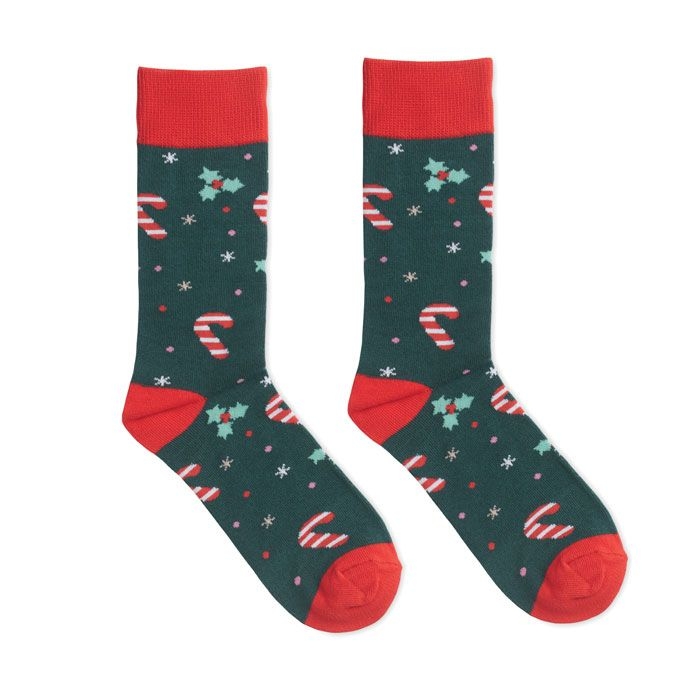 CX1574-09Soc Medium Weihnachtssocken M_ gruen