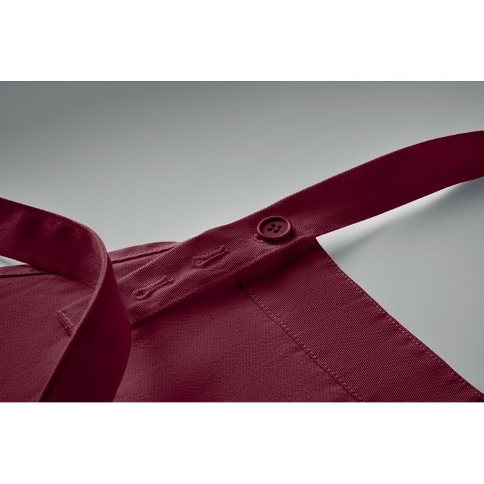 MO2249-02Gamma Kuechenschuerze Organic Cotton_ bordeaux