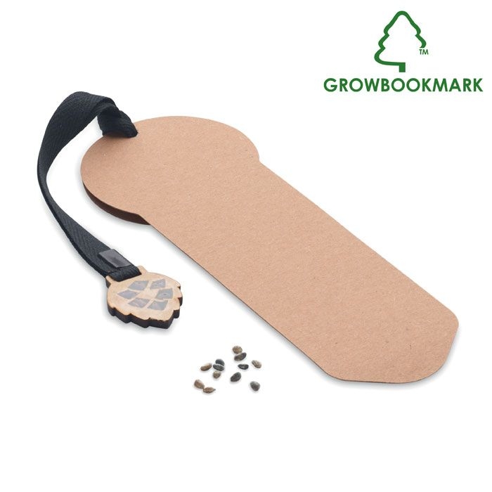 MO6226-13Growbookmark™ Lesezeichen Kiefersamen_ beige