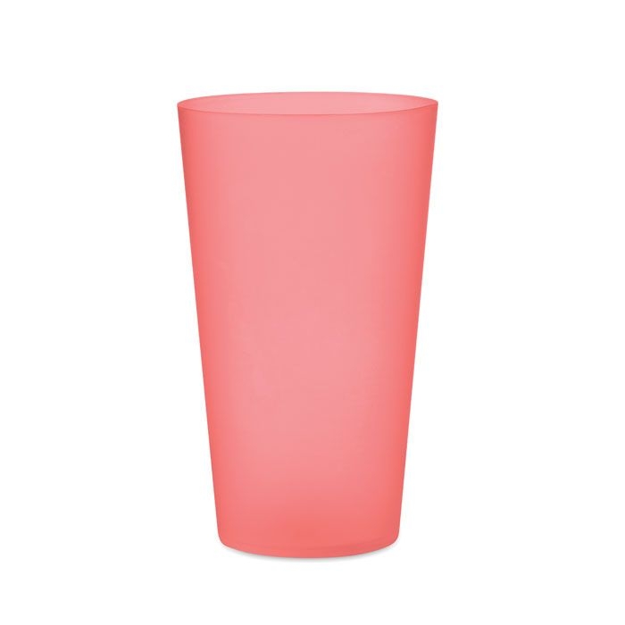 MO9907-25Festa Large Wiederverwendbarer Becher_ transparent rot