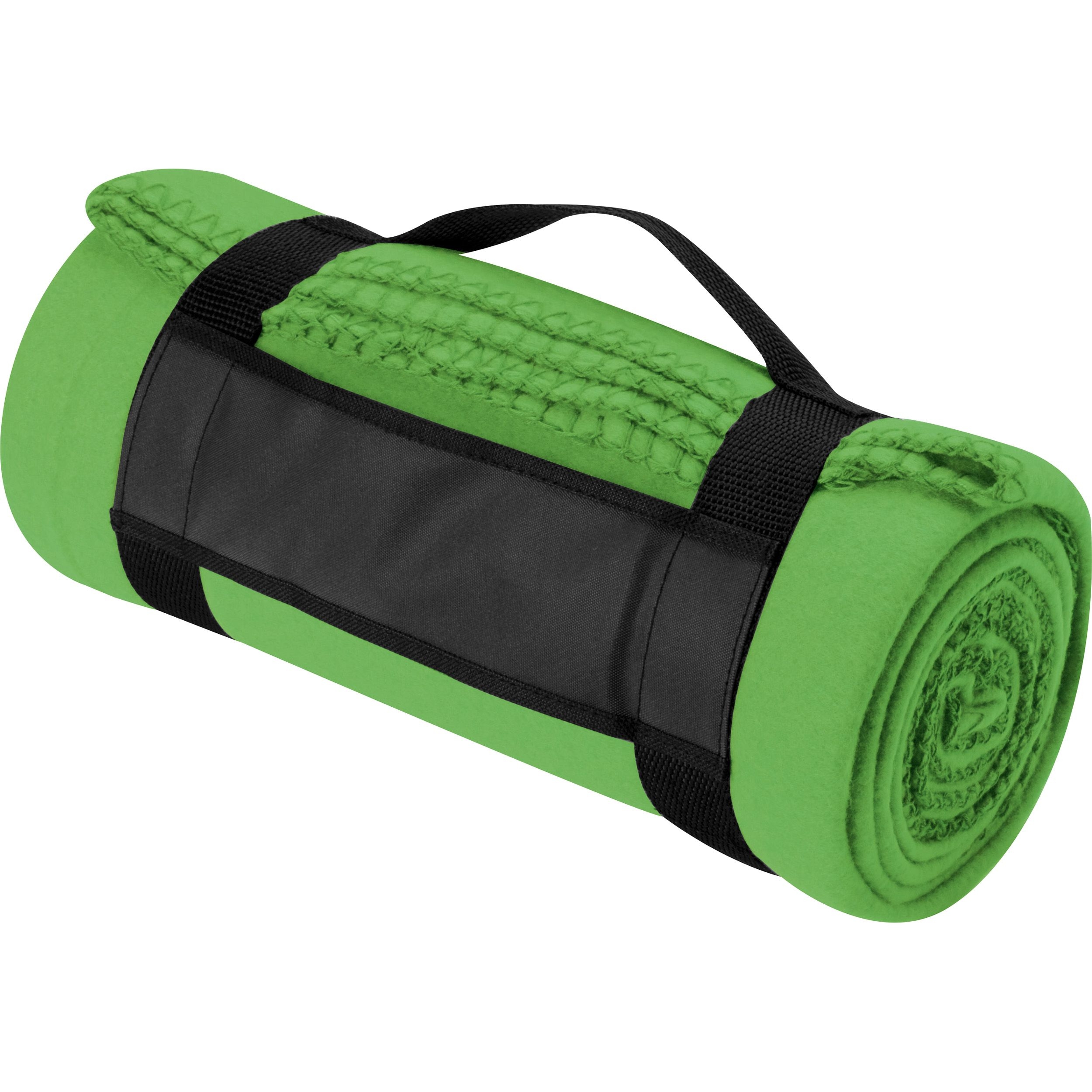 MA66902-29Fleecedecke mit Tragebanderole GIANFRANCO_ apfelgruen