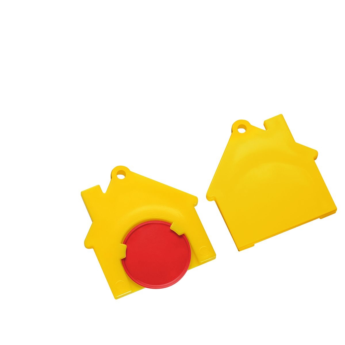 HE7516-1-4Chiphalter mit 1€-Chip _Haus_ rot_ gelb