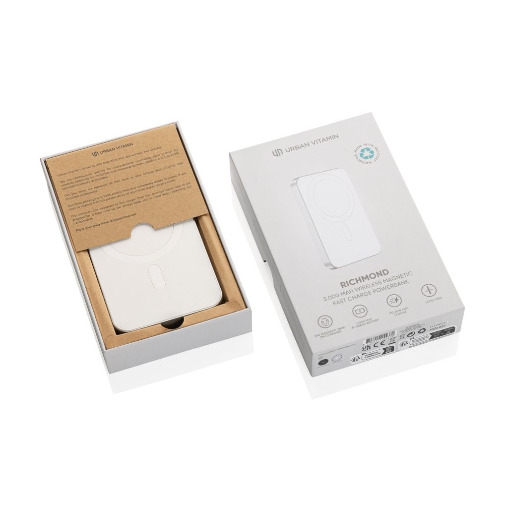 XDP322.82-2Urban Vitamin Richmond 5000mAh Powerbank aus RCS Plastik_Alu_ silber
