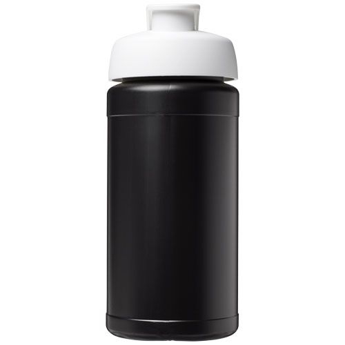 PF210068-13Baseline® Plus 500 ml Sportflasche mit Klappdeckel_ schwarz_weiss