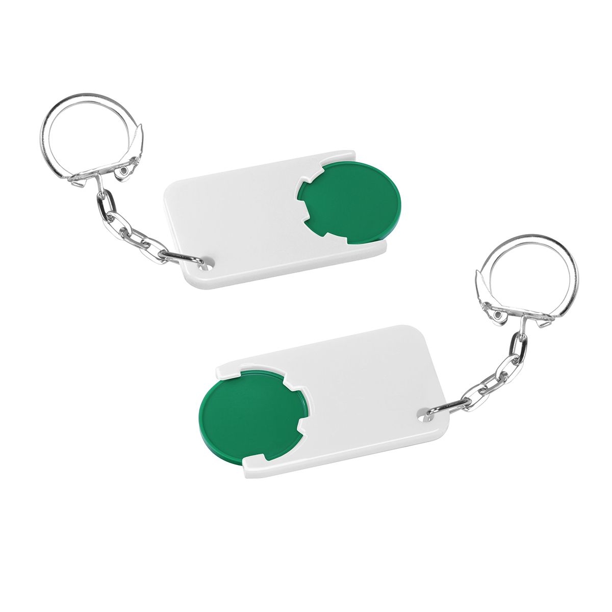 HE7454K-2-0Chiphalter mit 1€-Chip _Beta_ gruen_ weiss