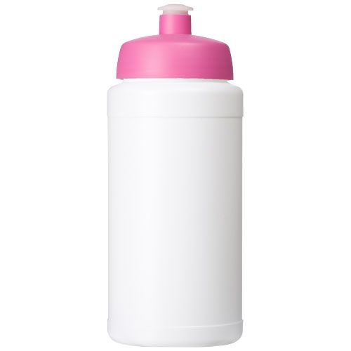 PF210688-9Baseline® Plus 500 ml Flasche mit Sportdeckel_ weiss_rosa