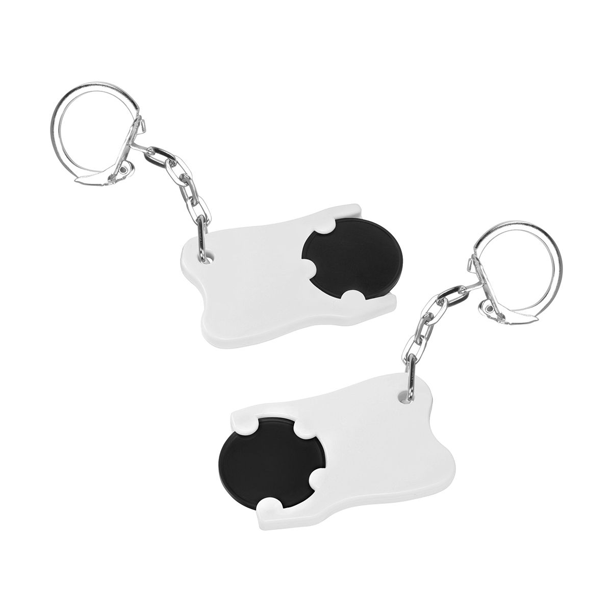 HE8287K-6-0Chiphalter mit 1€-Chip _Zahn_ schwarz_ weiss