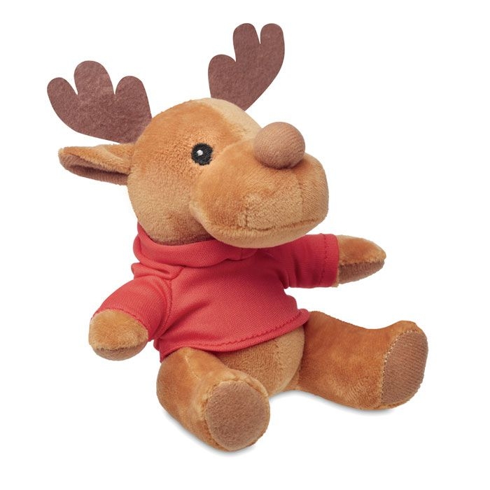CX1469-05Rudolph Pluesch-Rentier mit Hoody_ rot