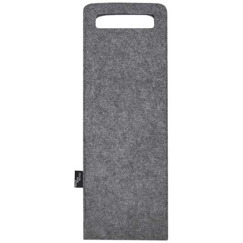 PF120665-1Felta 75cl Weinbeutel aus GRS recyceltem Filz_ mittelgrau