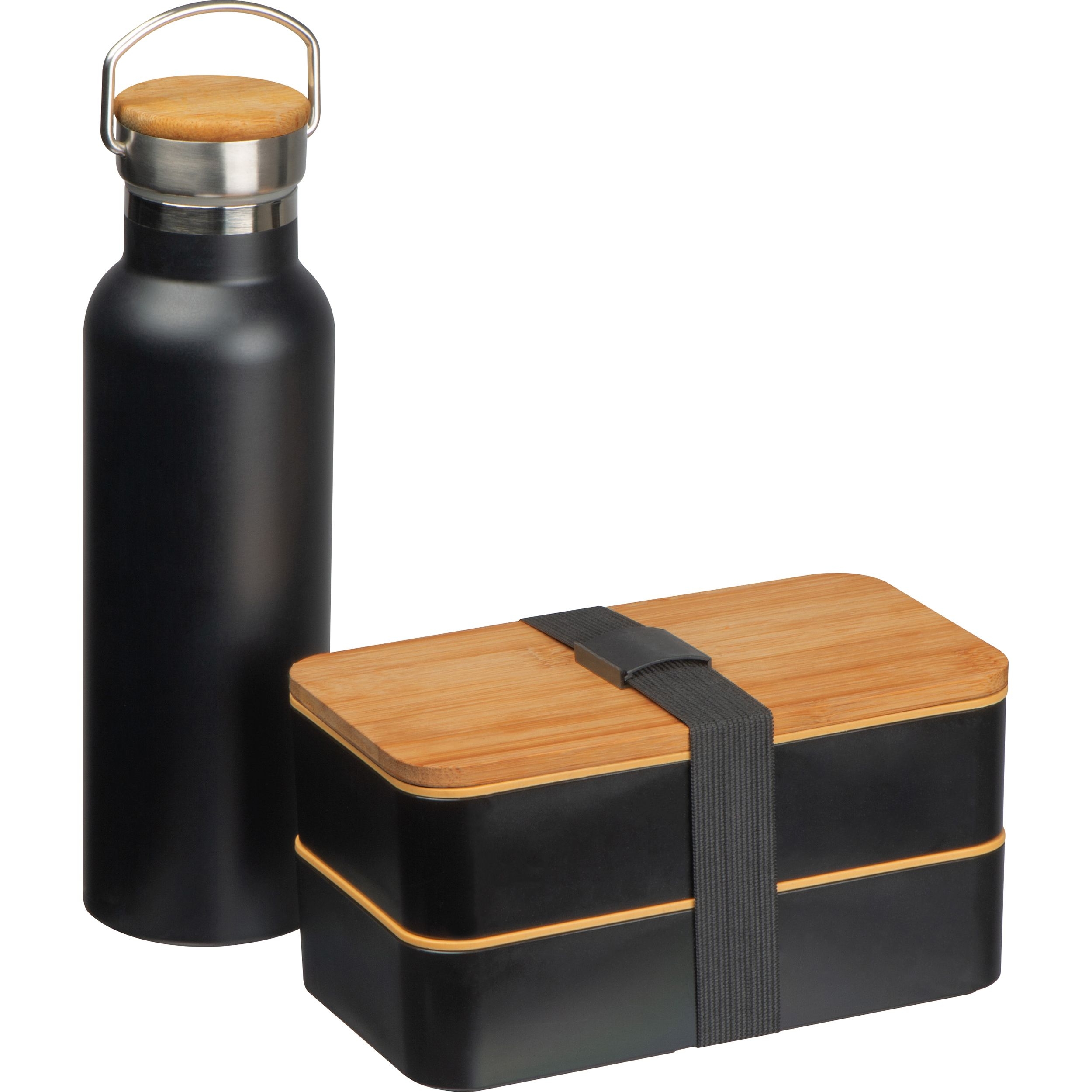 MA62464-03Set aus Lunchbox und Trinkflasche STEPHAN_ schwarz