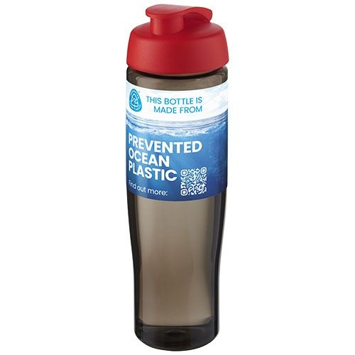 PF210448-3H2O Active® Eco Tempo 700 ml Sportflasche mit Klappdeckel_ rot_kohle