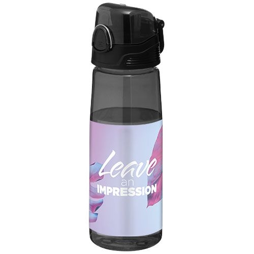 PF100313-4Capri 700 ml Tritan™ Sportflasche_ transparent schwarz