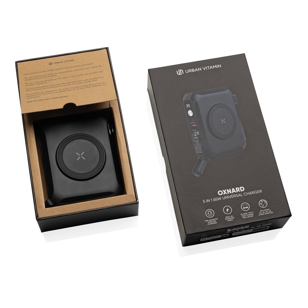 XDP301.96-01Urban Vitamin Oxnard 5-in-1 65W Universal-Ladegeraet_ schwarz