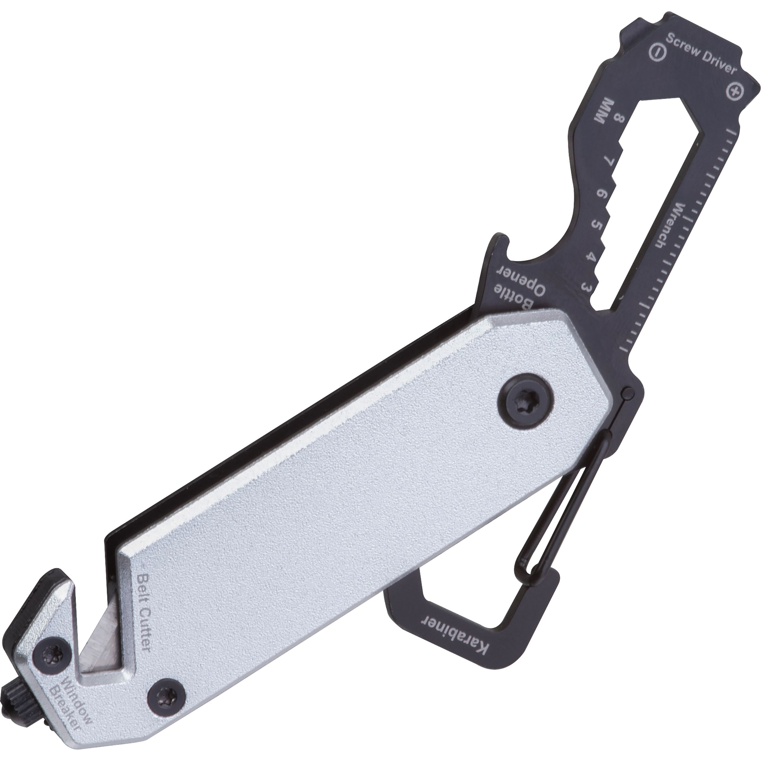 MA95417-0712-teiliges Aluminium Multitool CAROLINE_ silbergrau