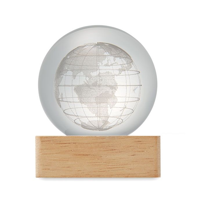 MO2690-40Globe Light LED-Glaskugel Globus_ holz