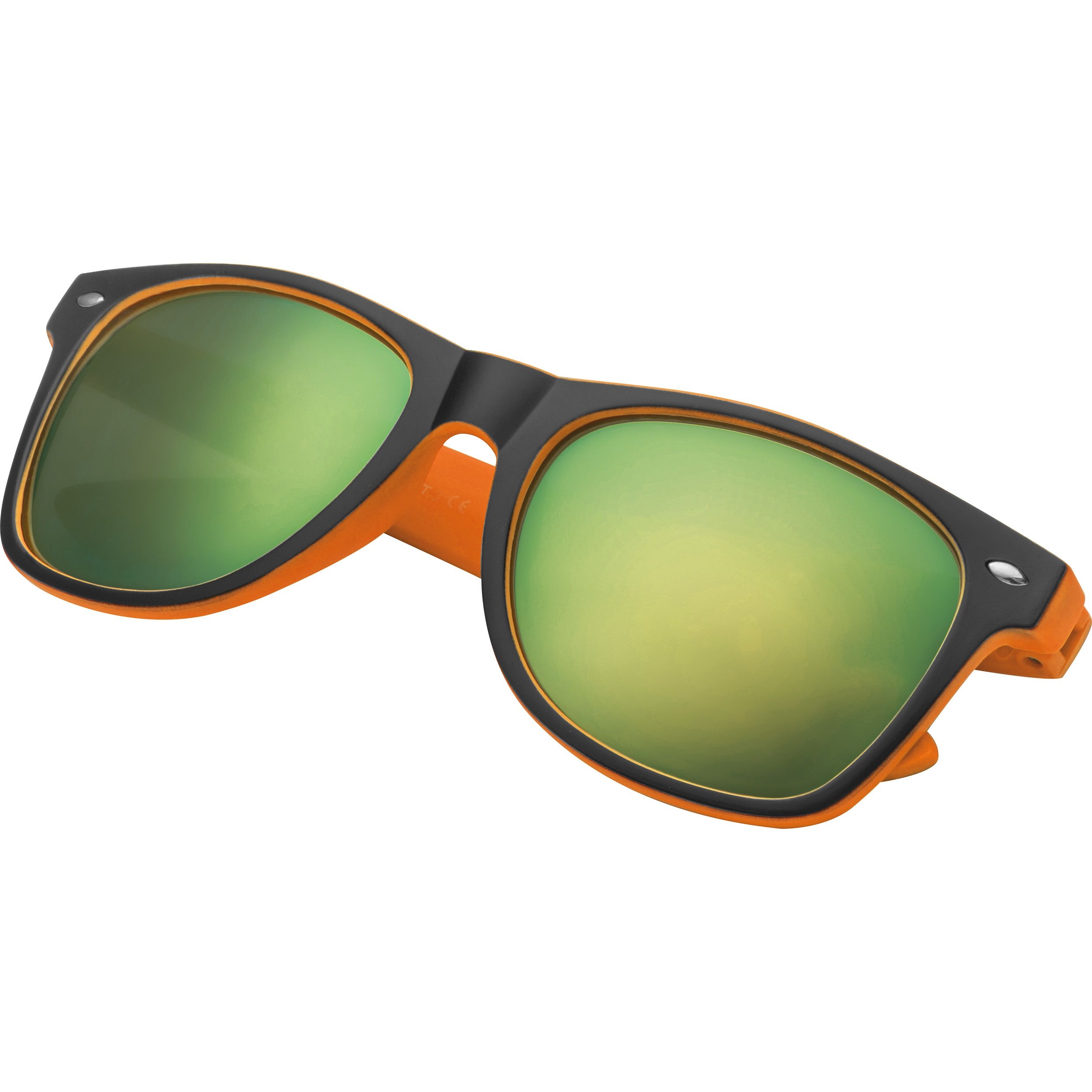 MA50671-10Sonnenbrille aus Kunststoff mit verspiegelten Glaesern_ UV 400 Schutz ILONA_ orange