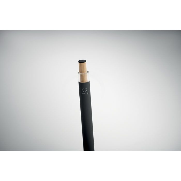 MO2653-03Bergamo _ Druckkugelschreiber recy. Alu_ schwarz