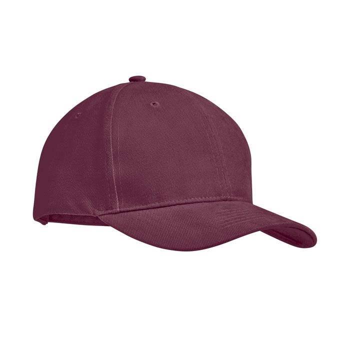 MO9643-02Tekapo Baseball cap 6 panels 270g_m²_ bordeaux