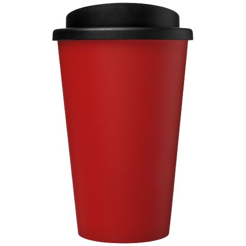 PF210691-3Americano® recycelter isolierter 350 ml Becher_ rot_schwarz