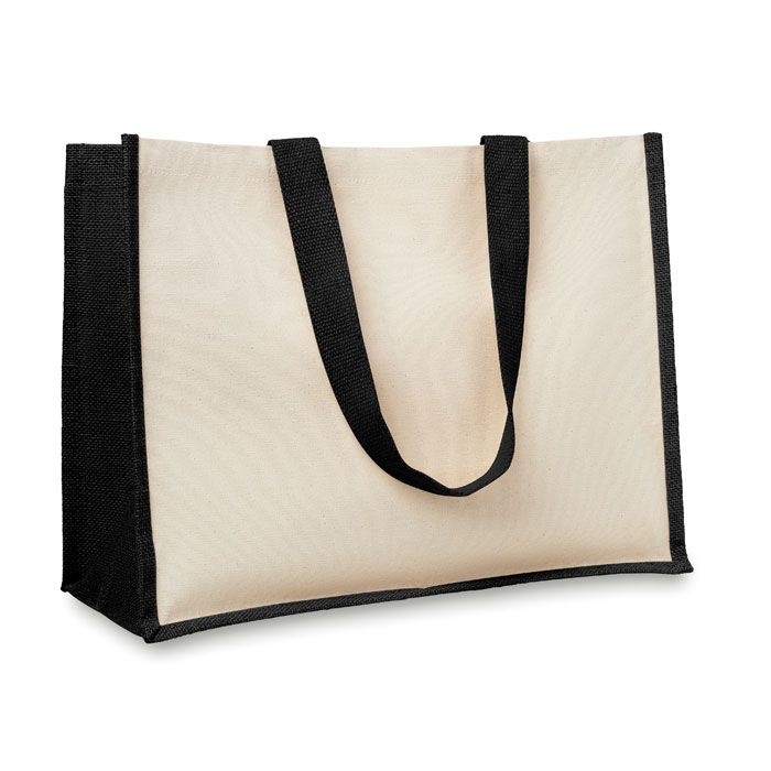 MO8967-03Campo De Fiori Jute_Canvas Shopper_ schwarz