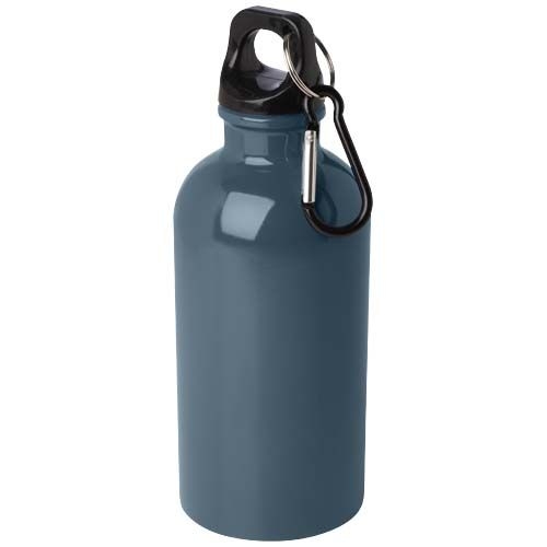 PF100860-9Oregon 400 ml RCS-zertifizierte_ einwandige Trinkflasche aus Edelstahl mit Karabinerhaken_ hale blau